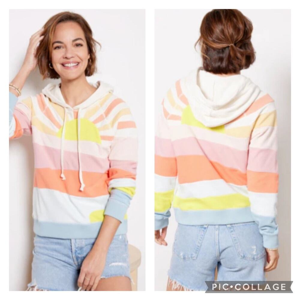 Faherty Soleil Hoodie Sweatshirt Size Large